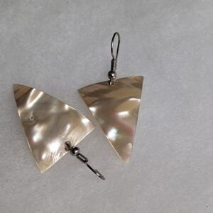 Mother of Pearl Abalone Triangle Point Earrings